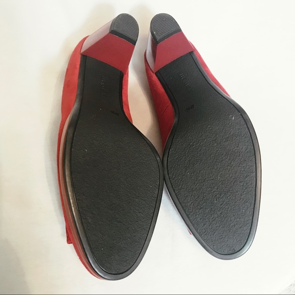 Ara Tivia Red Suede leather pumps size 35 / 5 shoe - Picture 5 of 7